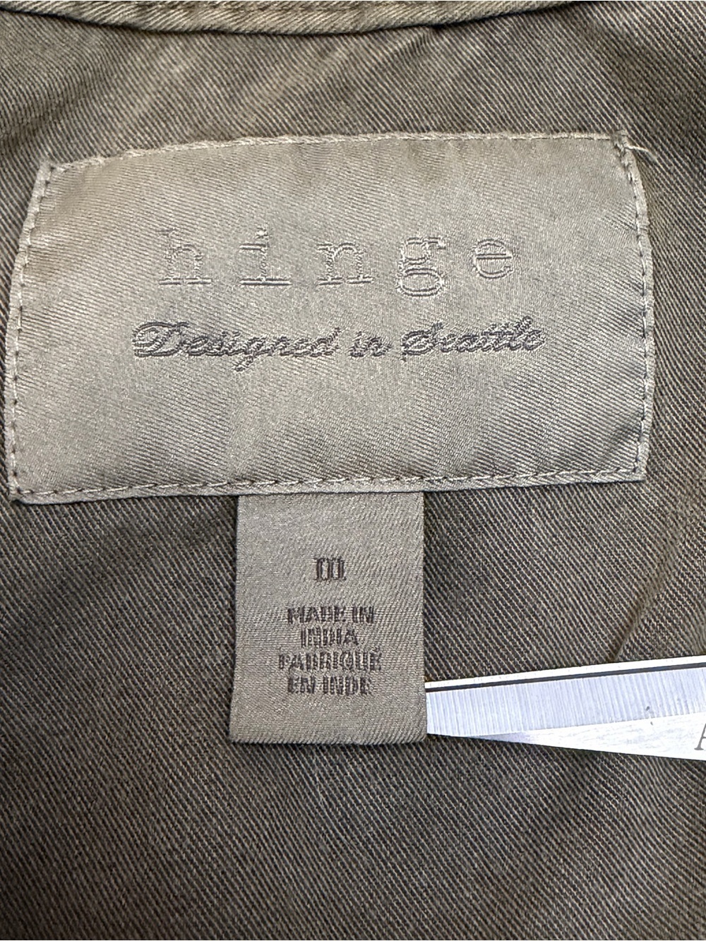 hinge Olive Utility Button-Front Jacket - Picture 3 of 5